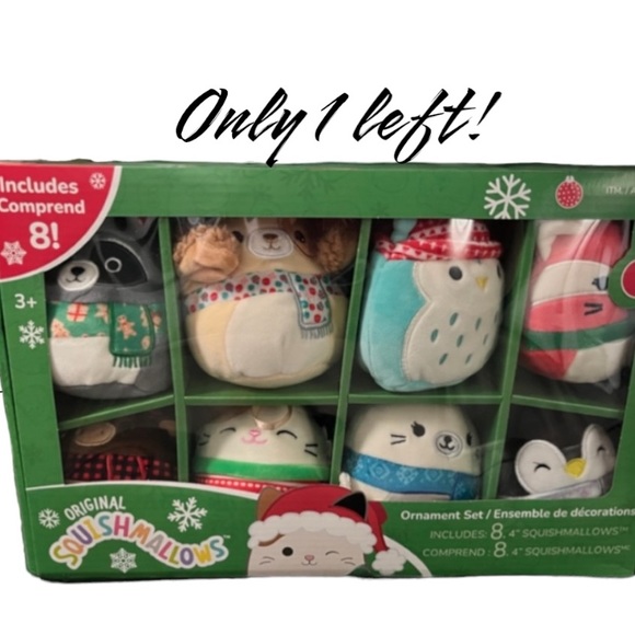 Kellytoy Other - 8 SQUISHMALLOWS ORIGINAL 8 ORNAMENTS BOX SET 2023 NEW RELEASE ONLY 1 LEFT
